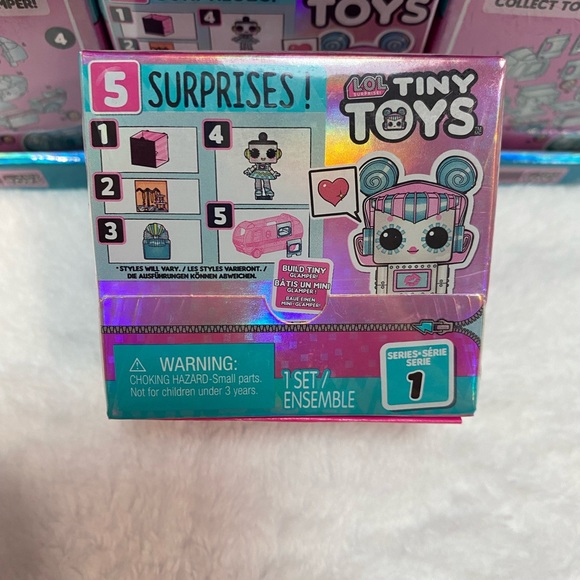 LOL Surprise Tiny Toys Series 1 - 5pk Cube Blind Box Robots Build Glamper New - Picture 1 of 11